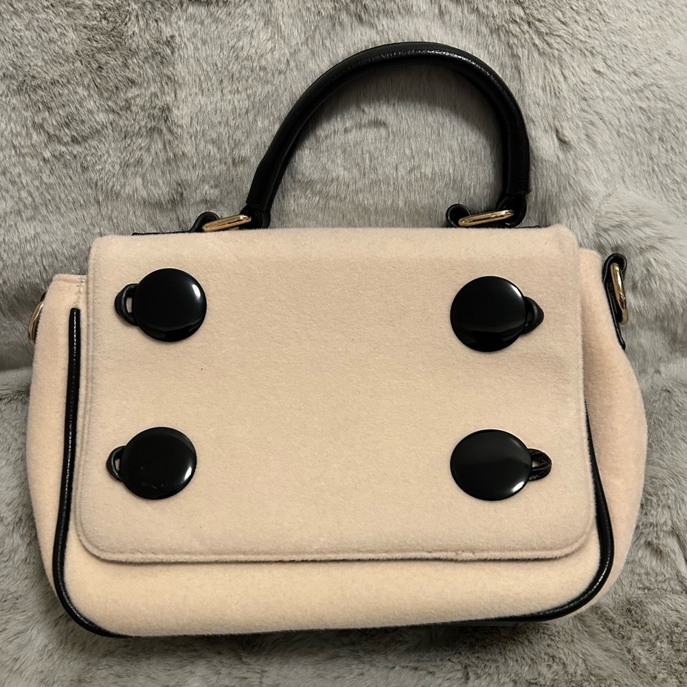 Charming Charlie gently used furry vintage purse